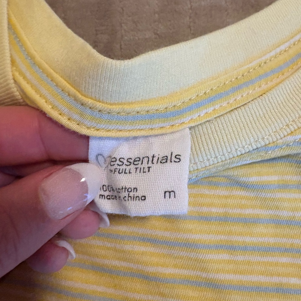 Striped Yellow and White T-Shirt - Picture 3 of 3